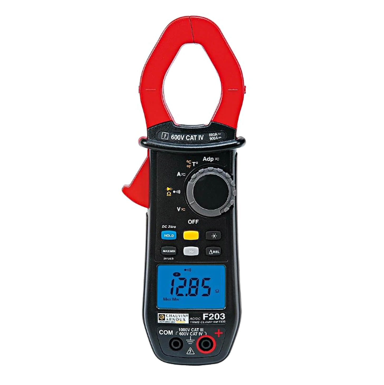 Chauvin Arnoux F203 TRMS clamp meter, 600A AC 900A DC, 1000V, CAT IV 600V, 34mm jaw