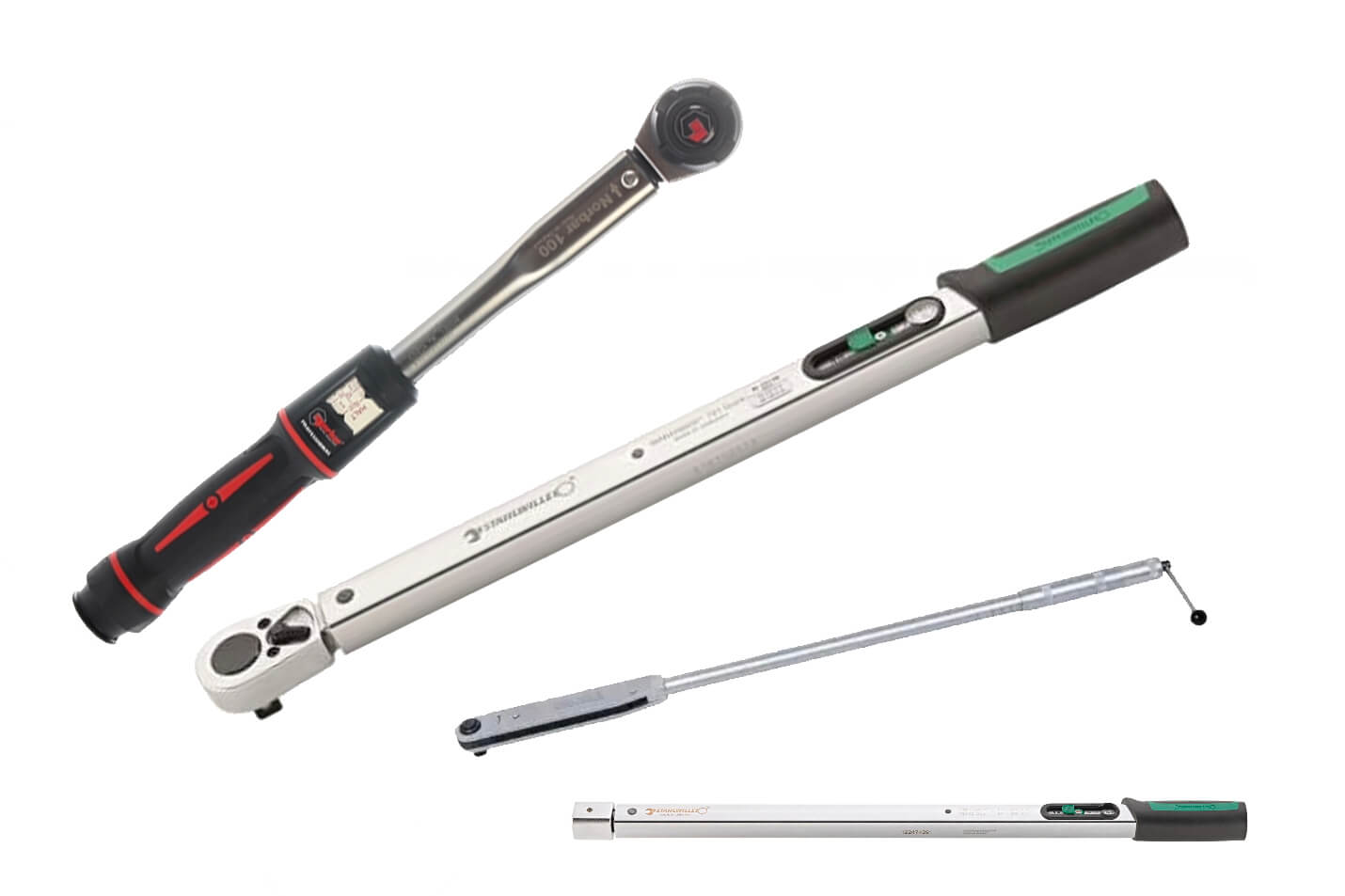 Torque Wrenches & Torque Measurement Tools. Selection of torque wrenches covering 30 to 560 newton metres